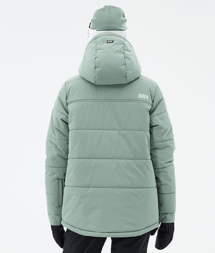 Dope Puffer W Snowboardjakke Dame Faded Green Renewed, Bilde 6 av 8