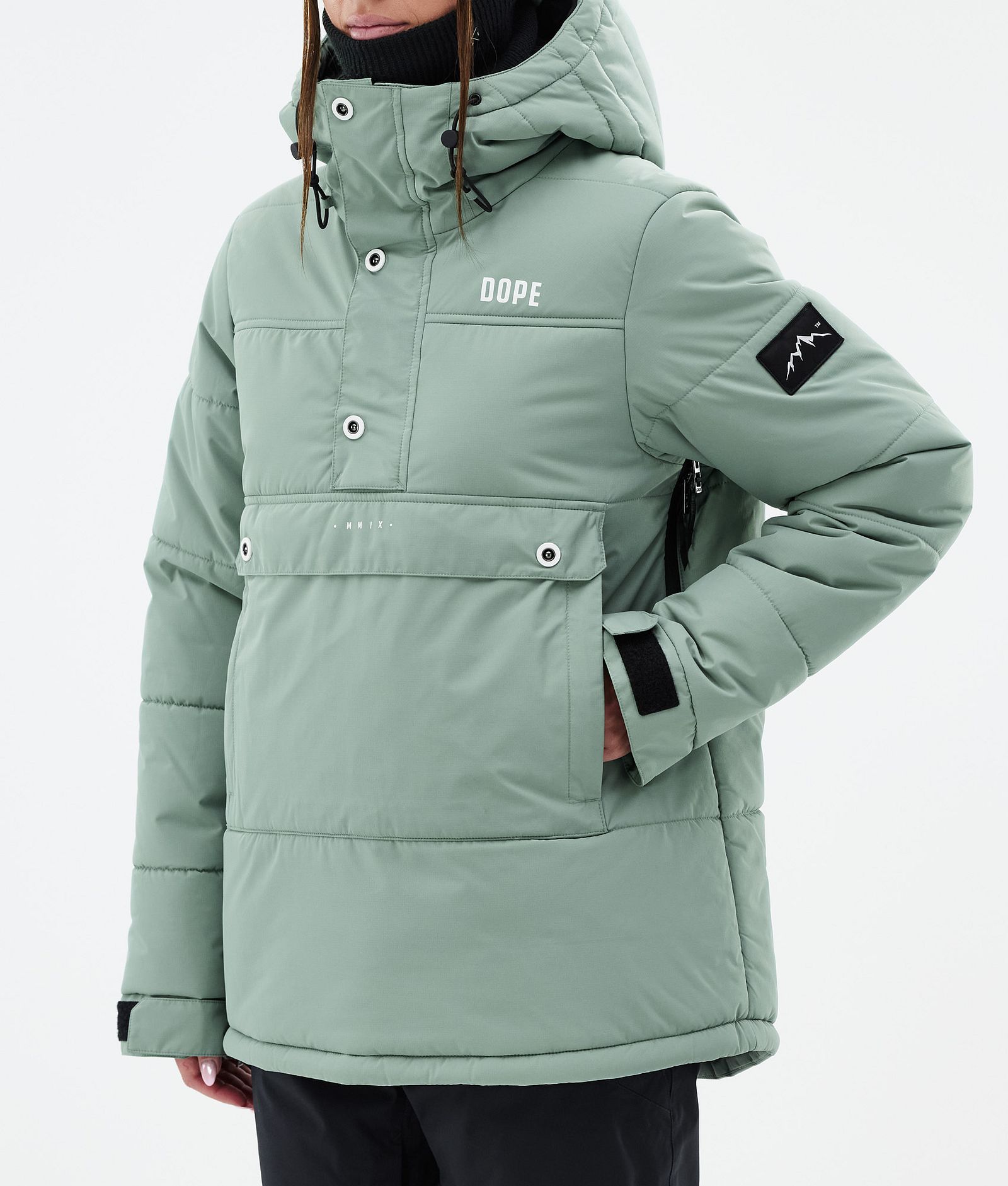 Dope Puffer W Skijakke Dame Faded Green, Bilde 7 av 8