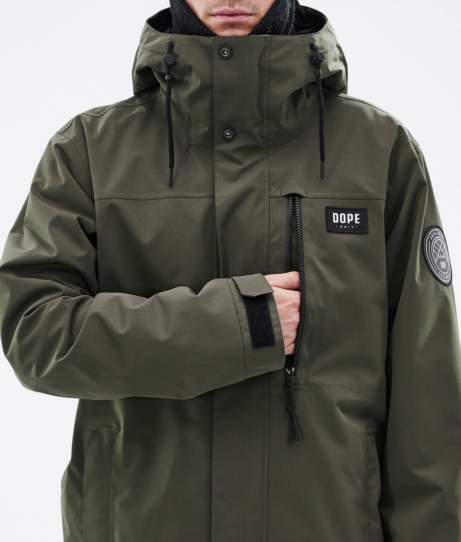 Dope Blizzard Full Zip Skijakke Herre Olive Green, Bilde 8 av 9