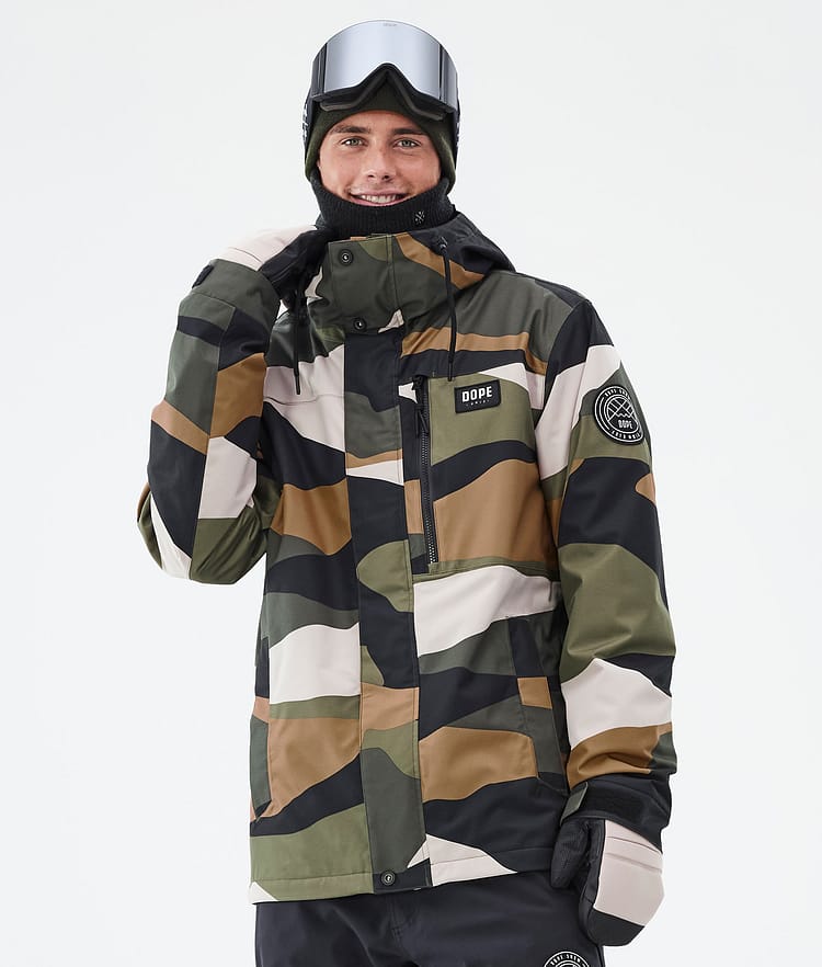 Dope Blizzard Full Zip Snowboardjakke Herre Shards Gold Green, Bilde 1 av 9