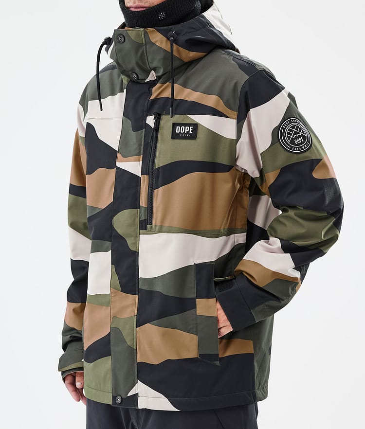 Dope Blizzard Full Zip Snowboardjakke Herre Shards Gold Green, Bilde 7 av 9