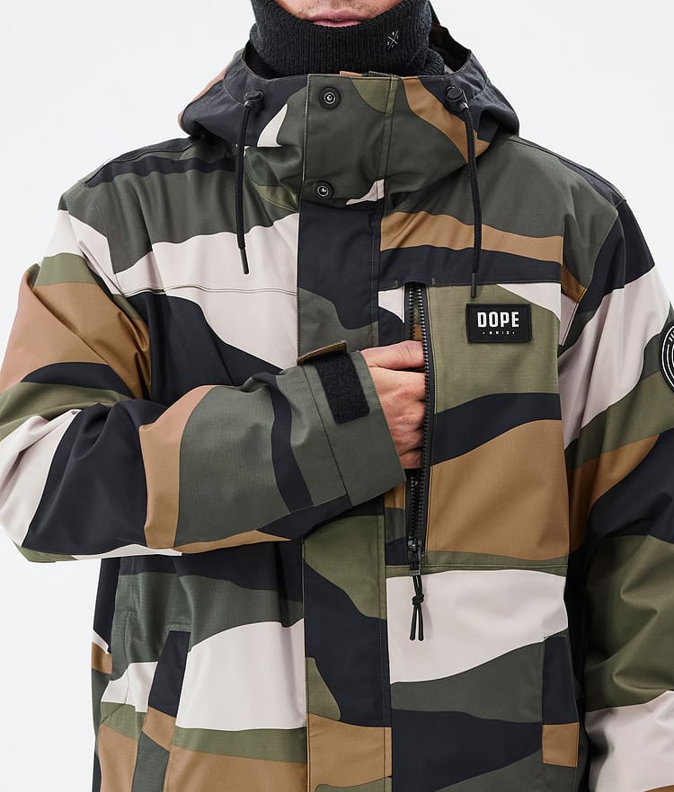 Dope Blizzard Full Zip Snowboardjakke Herre Shards Gold Green, Bilde 8 av 9