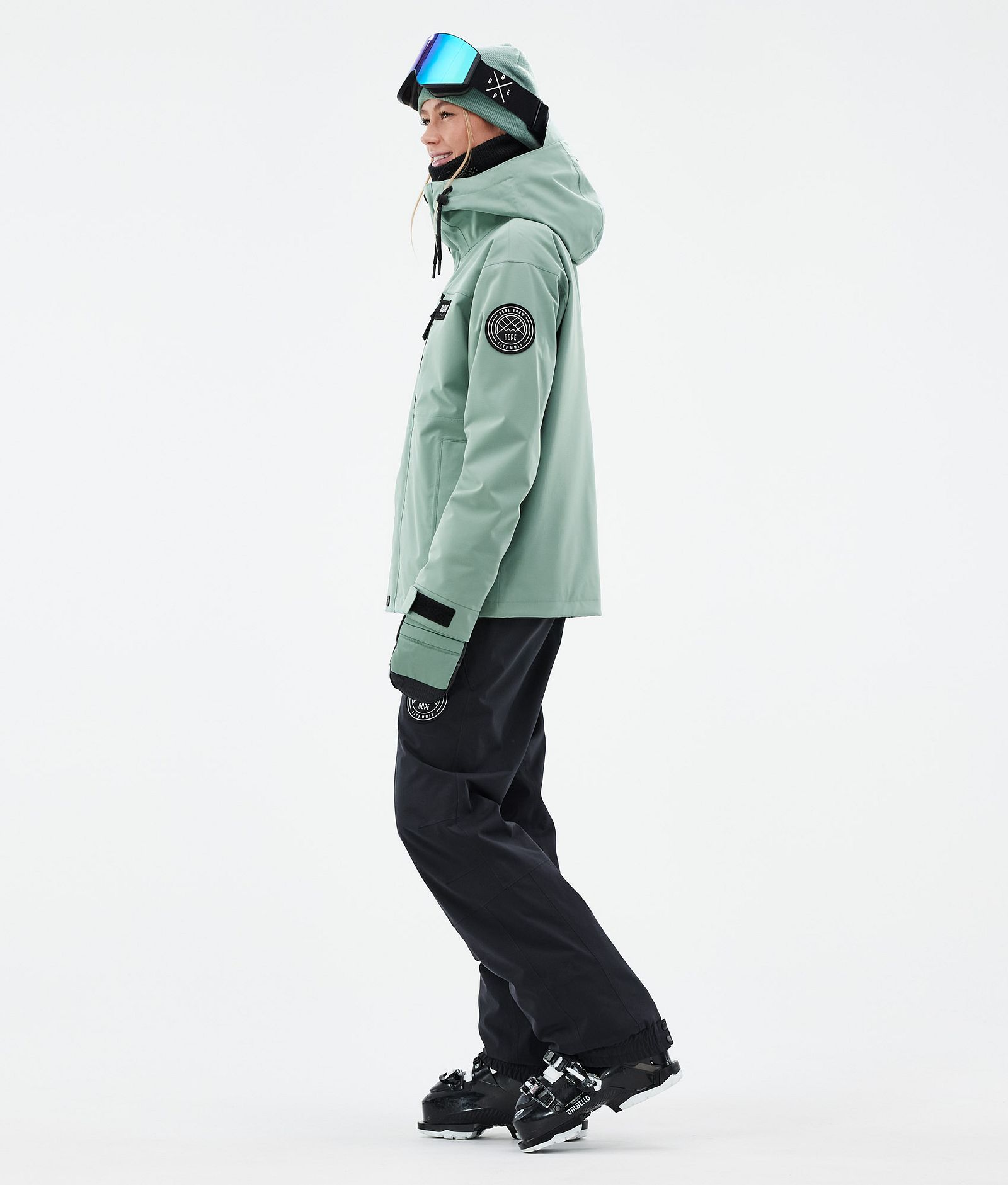 Dope Blizzard W Full Zip Skijakke Dame Faded Green, Bilde 4 av 10