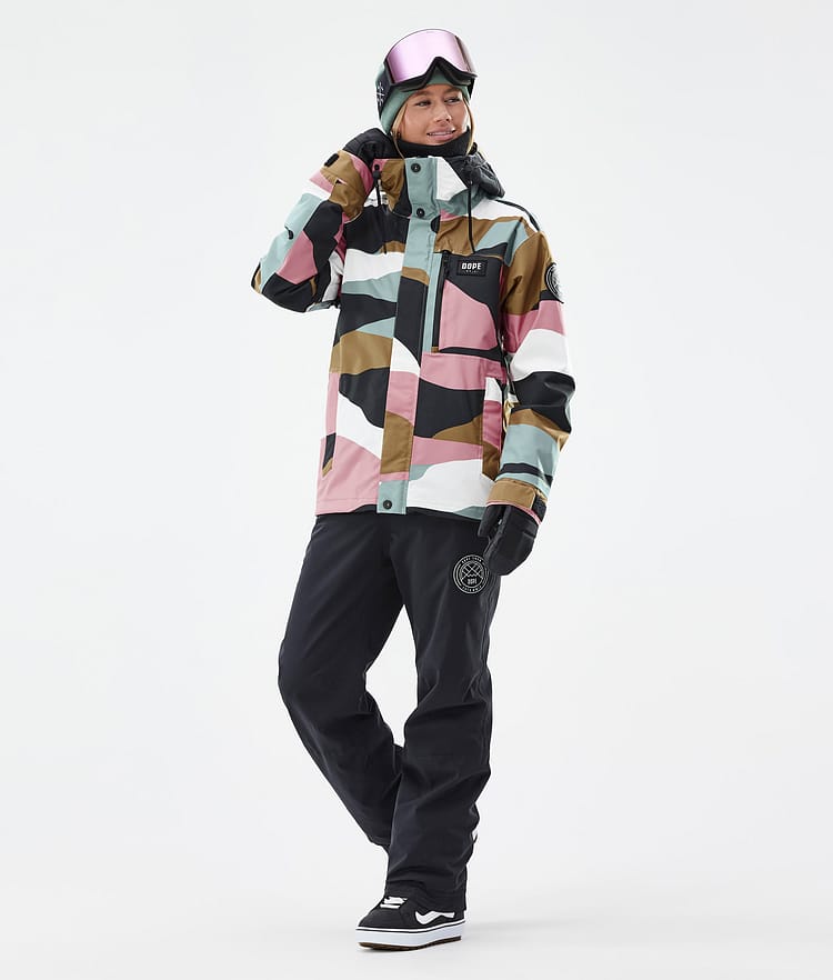 Dope Blizzard W Full Zip Snowboardjakke Dame Shards Gold Muted Pink, Bilde 3 av 9