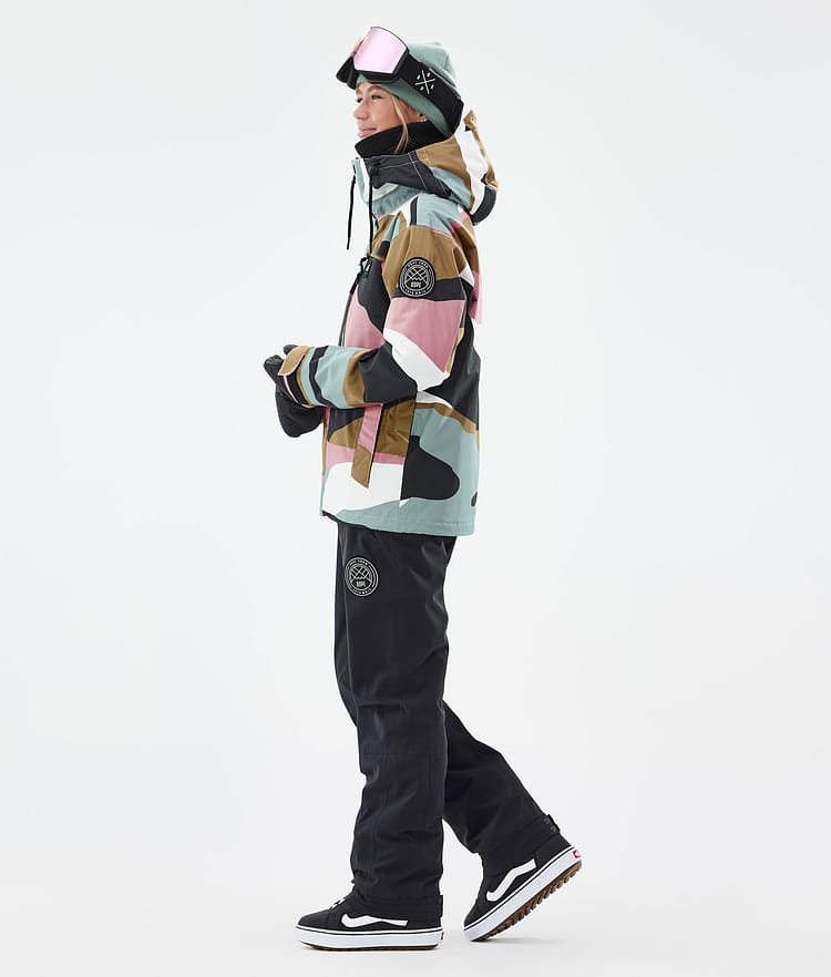 Dope Blizzard W Full Zip Snowboardjakke Dame Shards Gold Muted Pink, Bilde 4 av 9