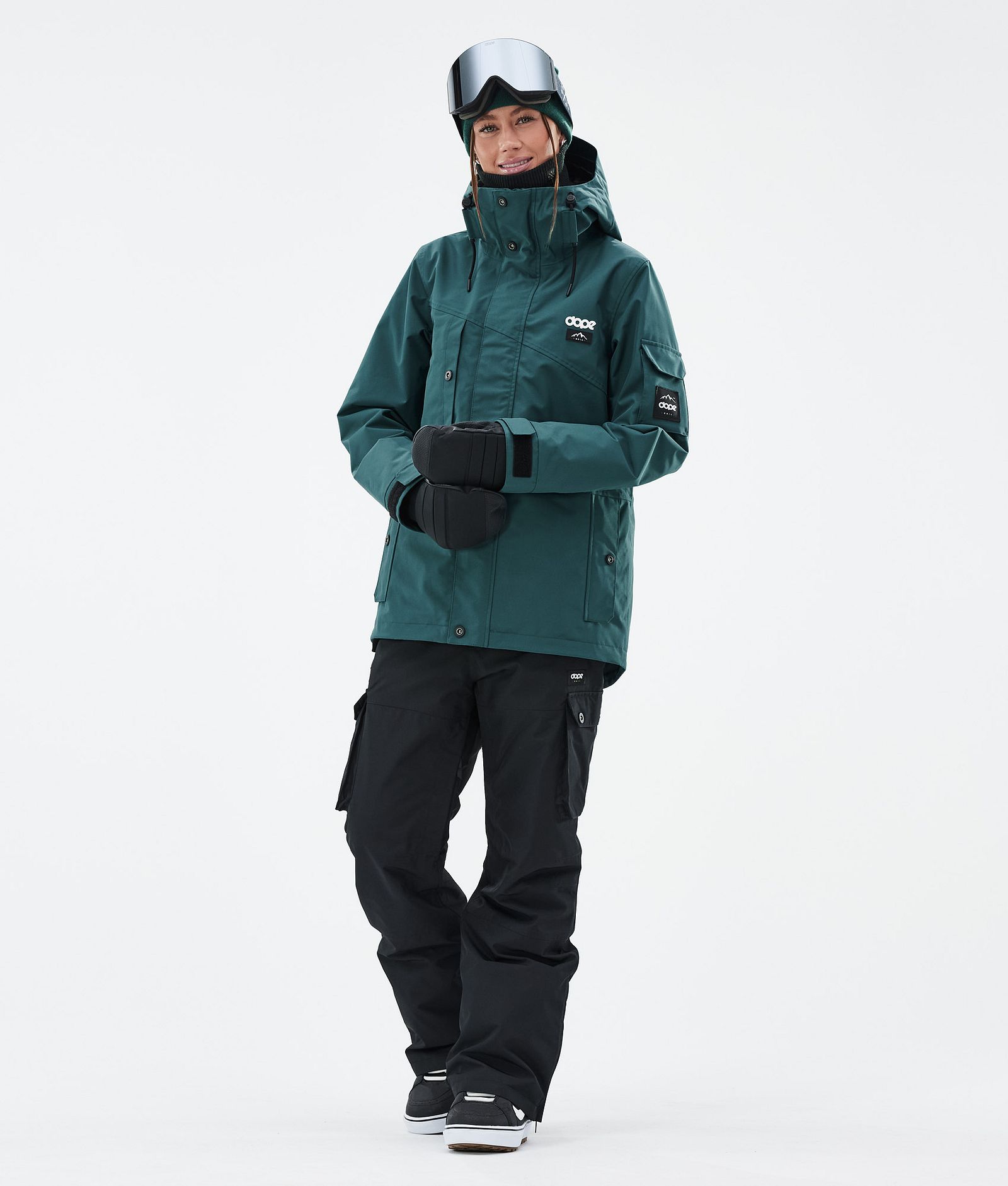 Dope Adept W Snowboardjakke Dame Bottle Green, Bilde 2 av 9