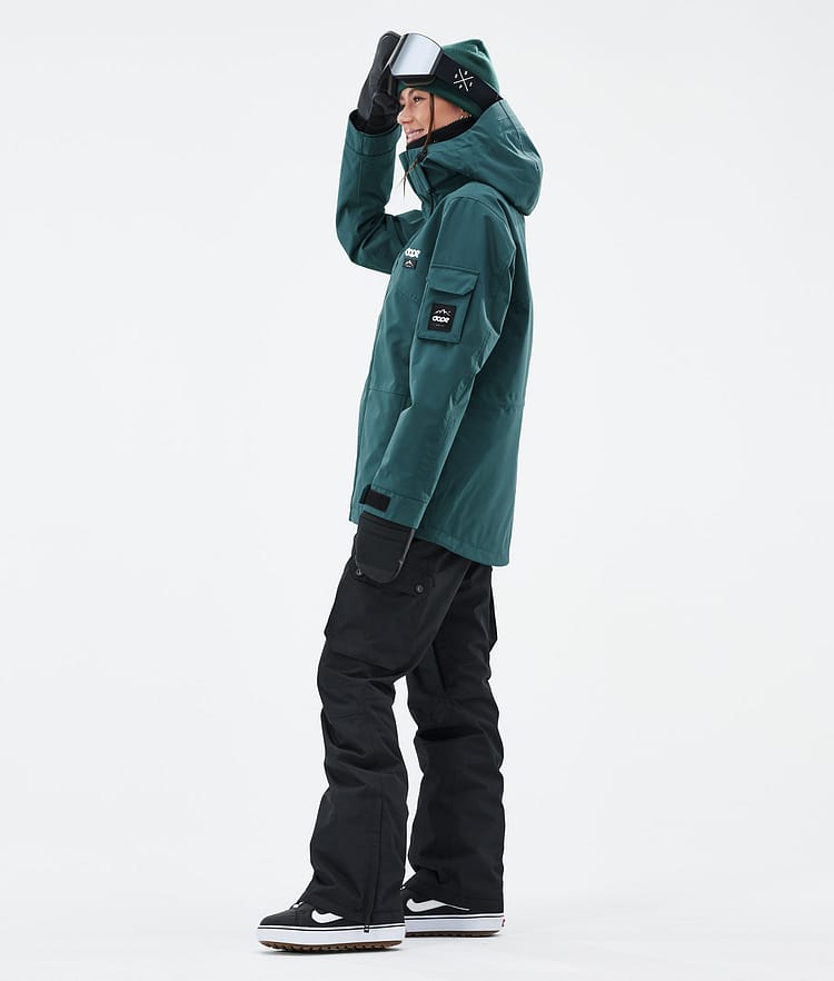 Dope Adept W Snowboardjakke Dame Bottle Green, Bilde 3 av 9