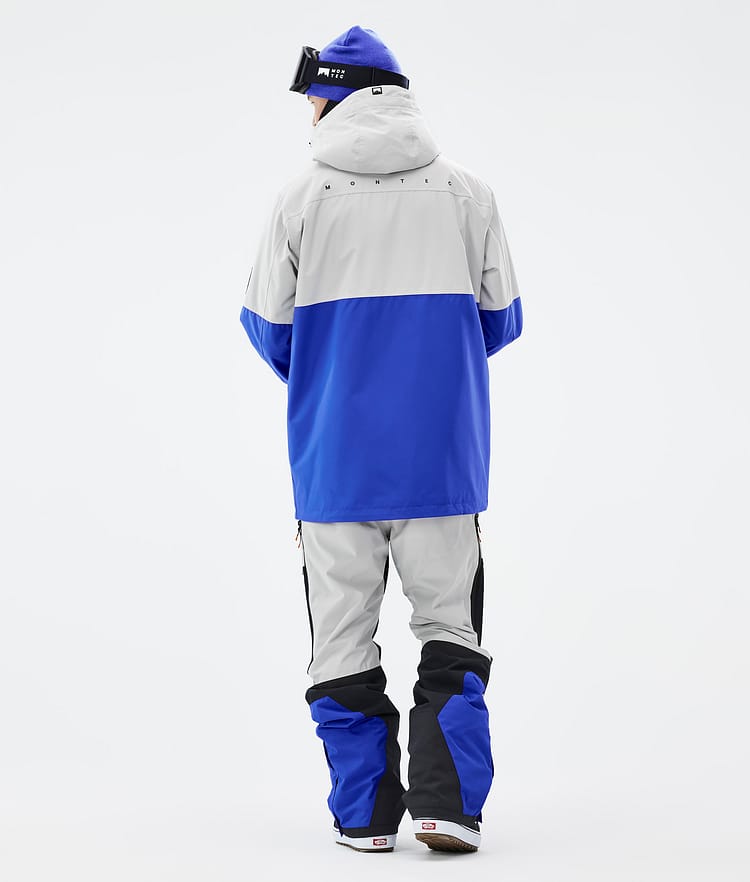 Montec Doom Snowboardjakke Herre Light Grey/Black/Cobalt Blue, Bilde 5 av 11