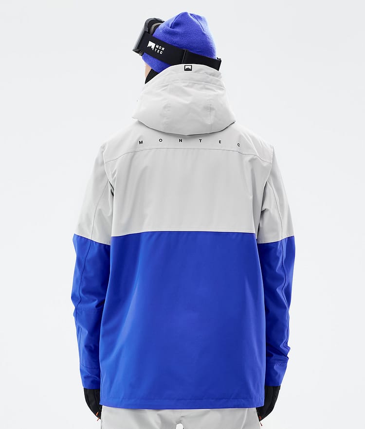 Montec Doom Snowboardjakke Herre Light Grey/Black/Cobalt Blue, Bilde 7 av 11