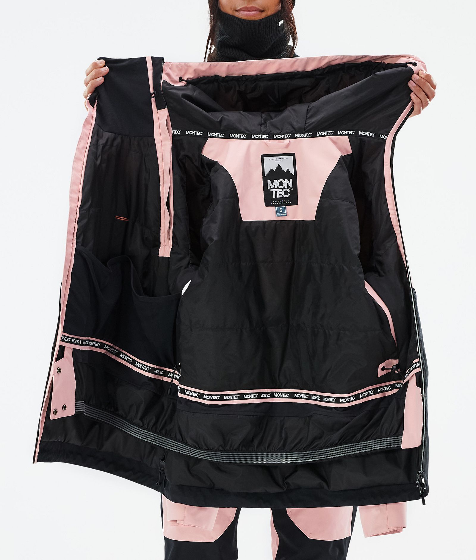 Montec Doom W Skijakke Dame Soft Pink/Black, Bilde 11 av 11