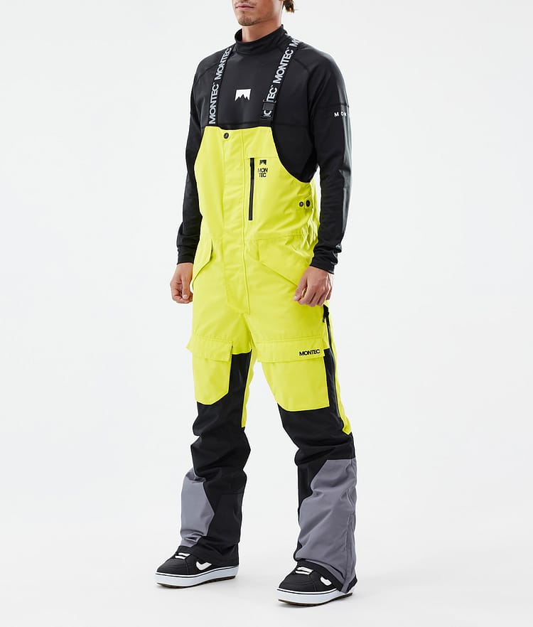 Montec Fawk Snowboardbukse Herre Bright Yellow/Black/Light Pearl, Bilde 1 av 7