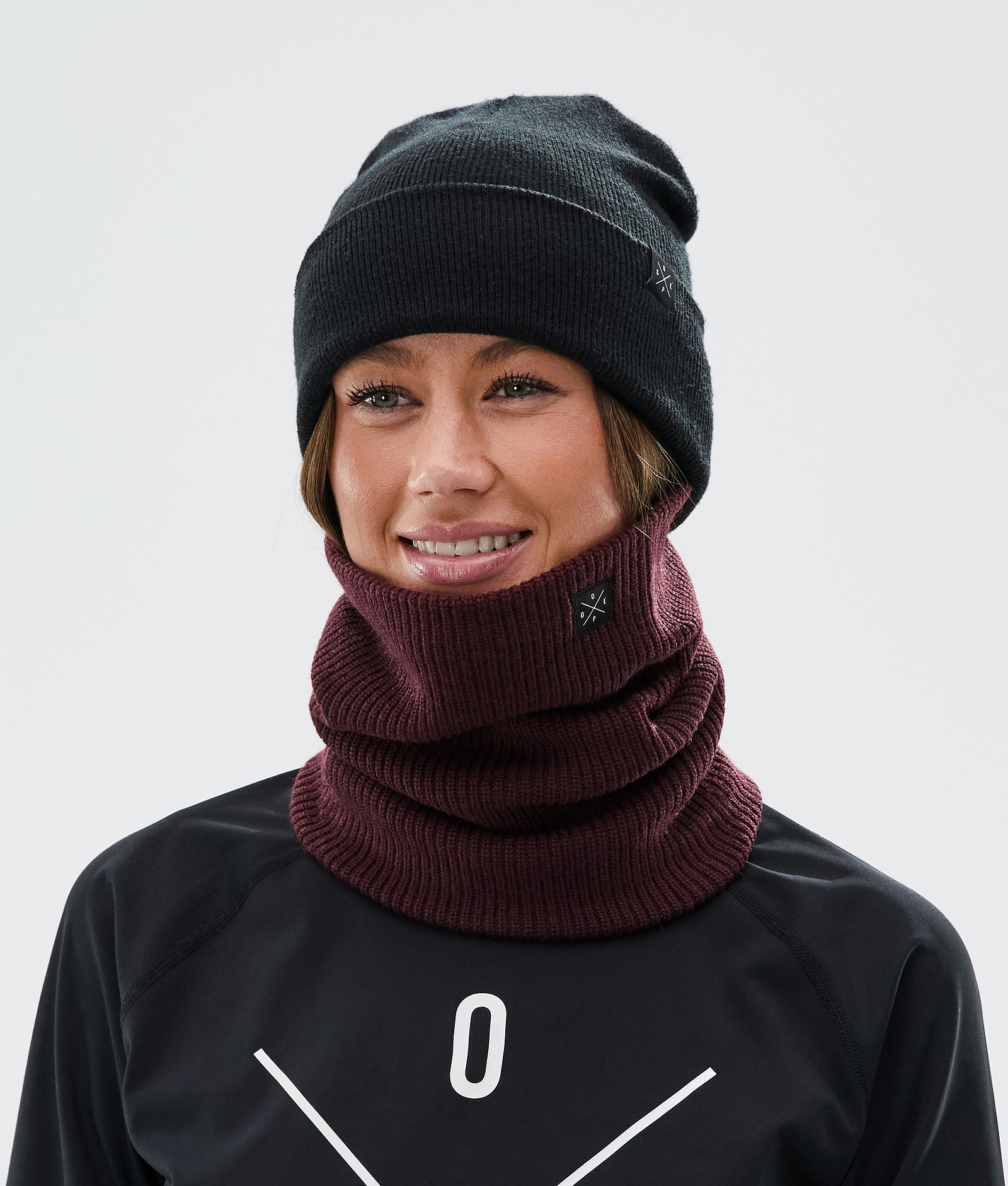 Dope 2X-Up Knitted Ansiktsmasker Burgundy, Bilde 3 av 3