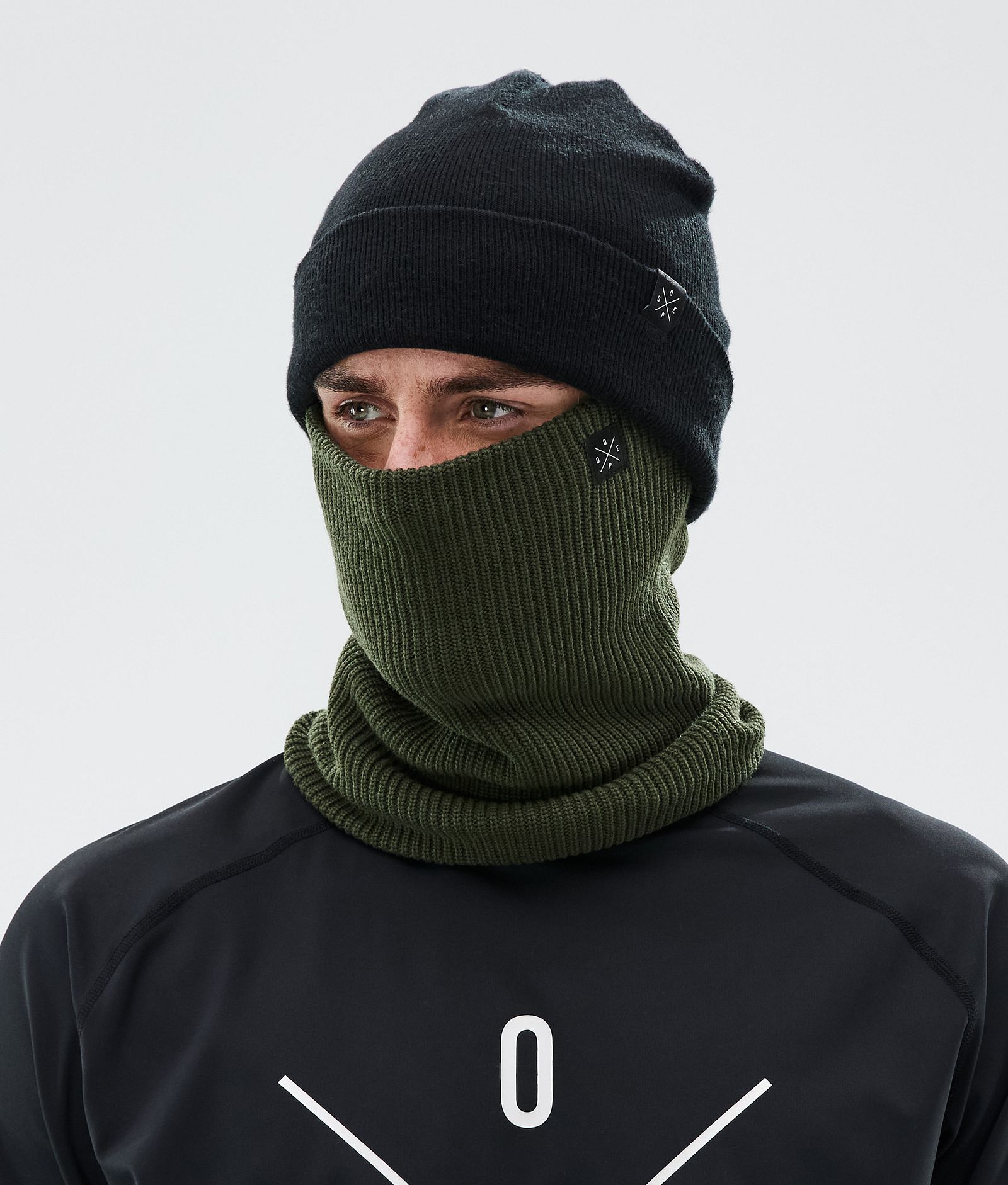 Dope 2X-Up Knitted Ansiktsmasker Olive Green, Bilde 2 av 3