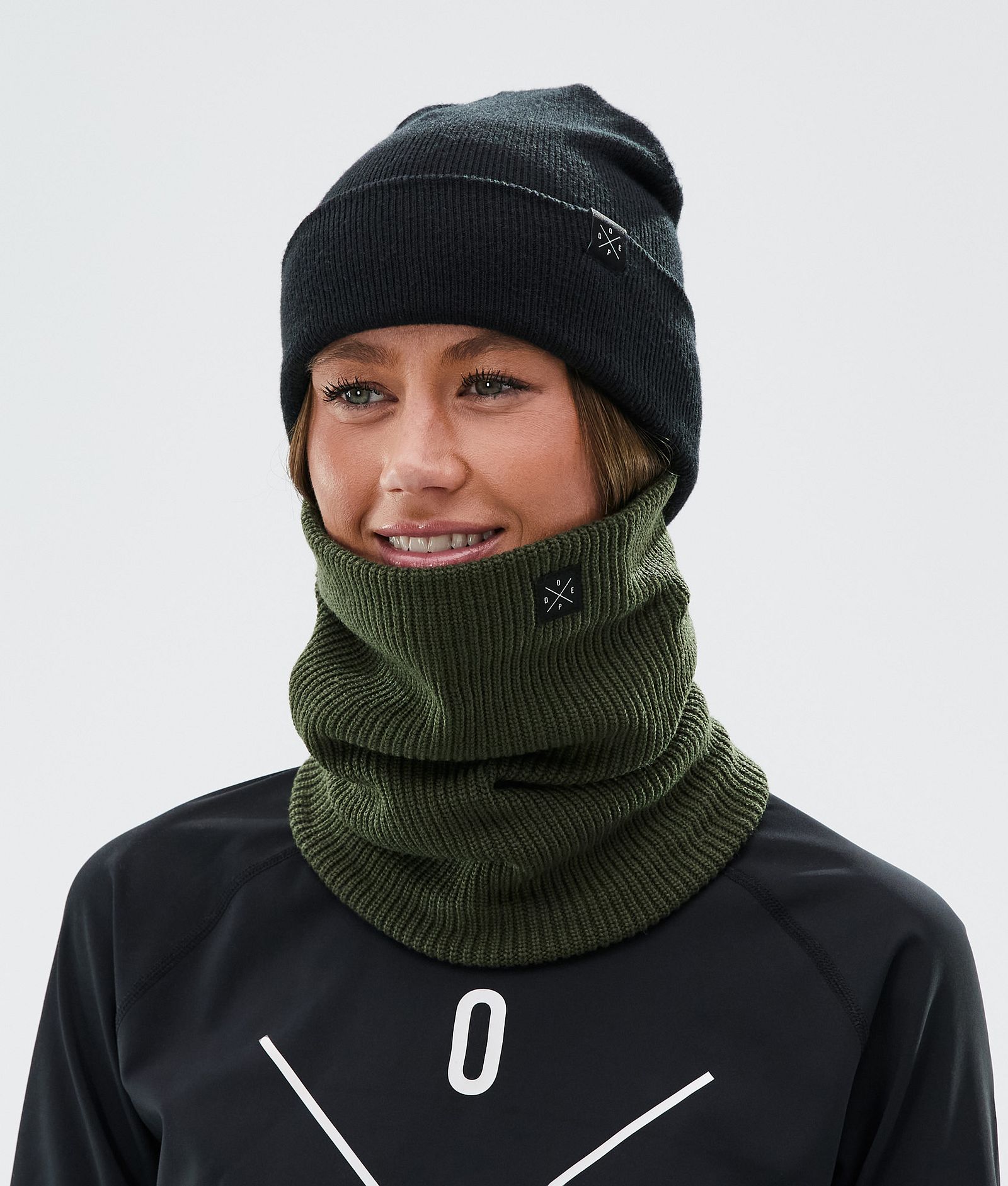 Dope 2X-Up Knitted Ansiktsmasker Olive Green, Bilde 3 av 3