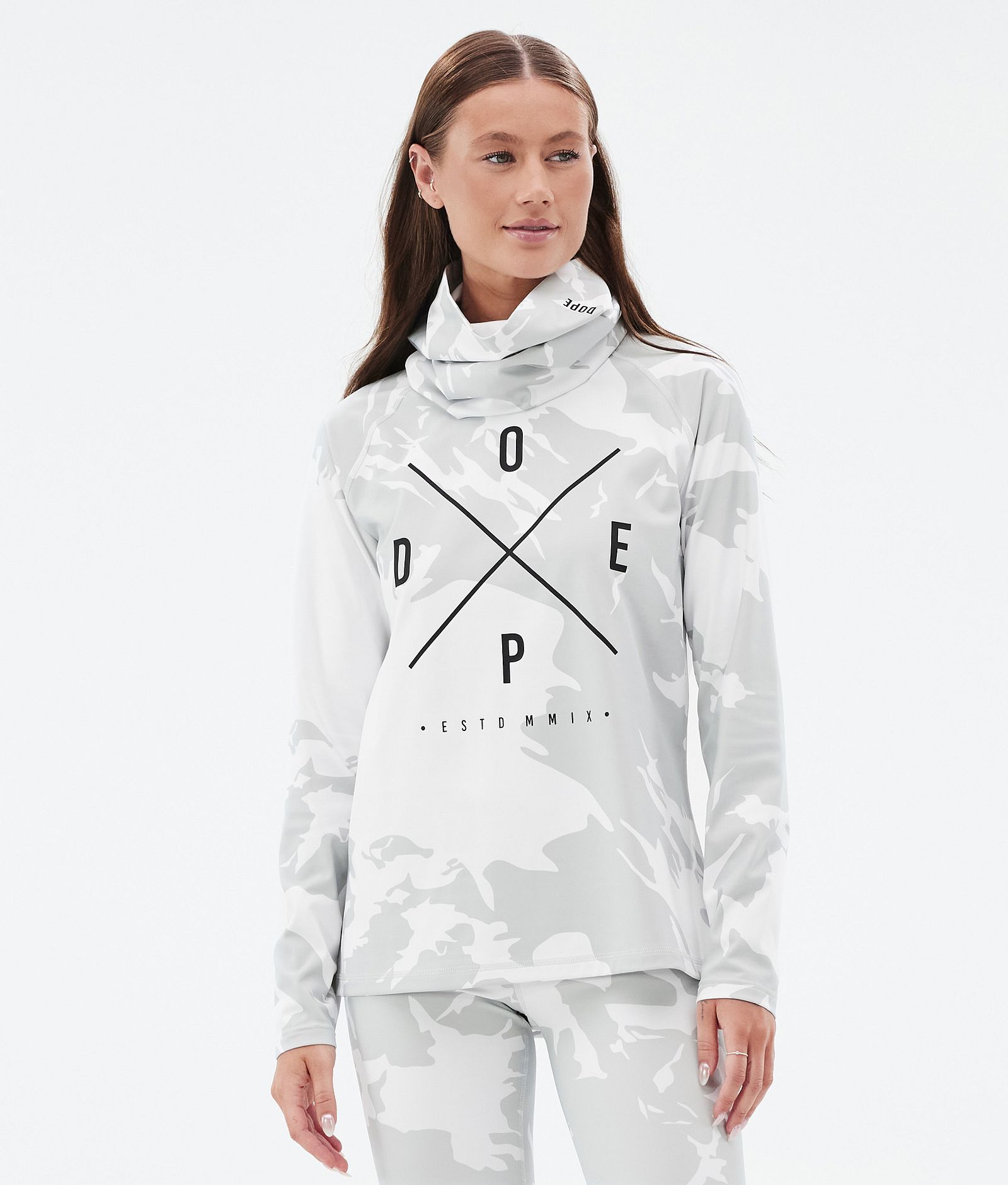 Dope Snuggle W Superundertøy overdel Dame 2X-Up Grey Camo, Bilde 1 av 7