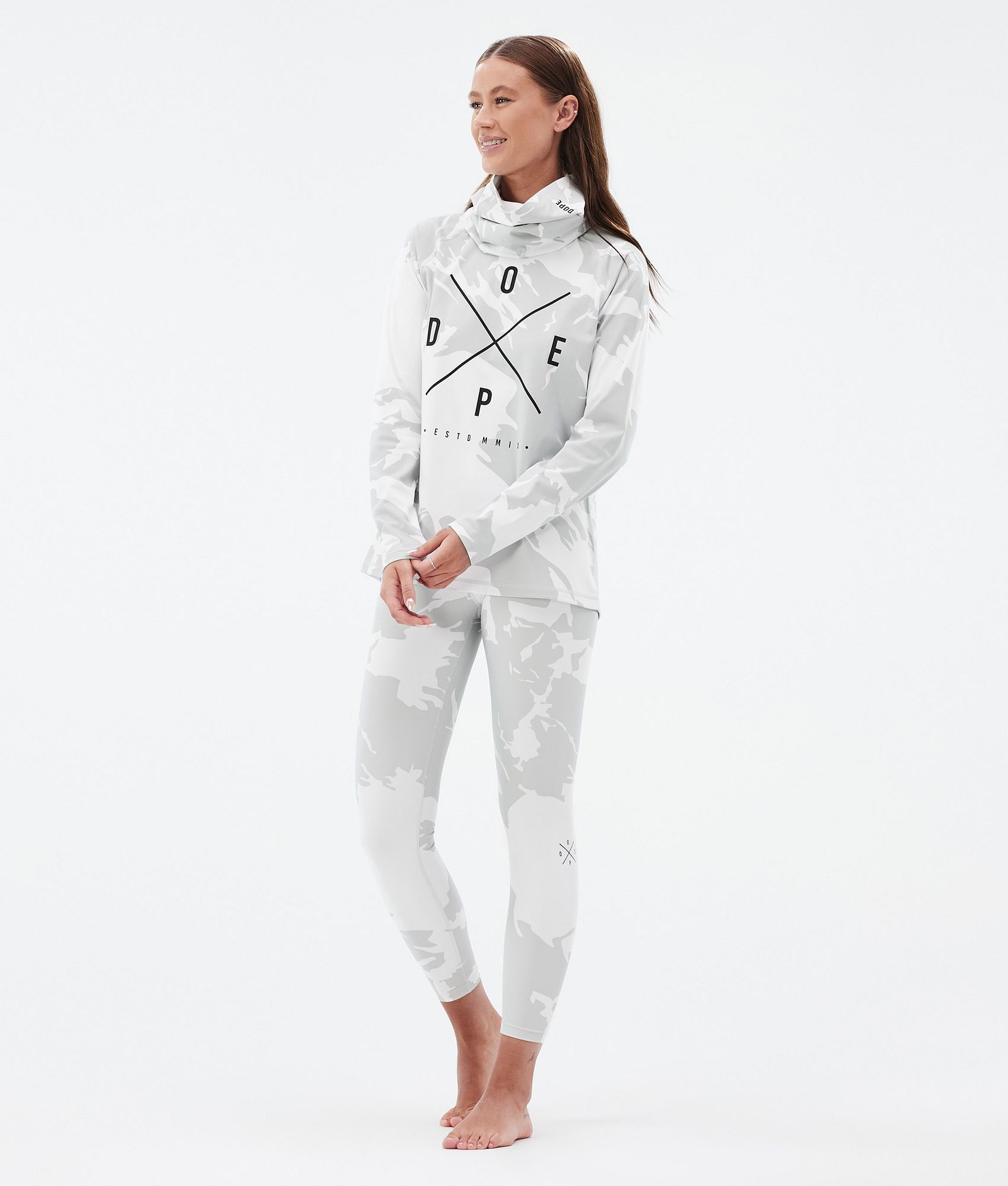 Dope Snuggle W Superundertøy overdel Dame 2X-Up Grey Camo, Bilde 3 av 7