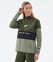 Montec Alpha W Superundertøy overdel Dame Olive Green/Black/Greenish