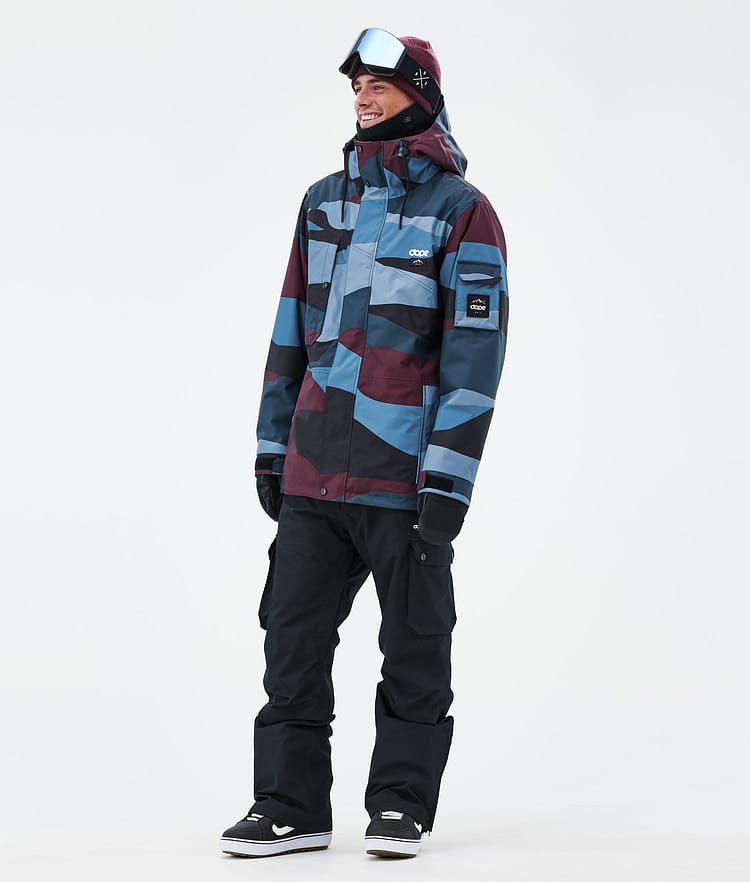 Dope Adept Snowboardjakke Herre Shards Burgundy Blue, Bilde 2 av 9