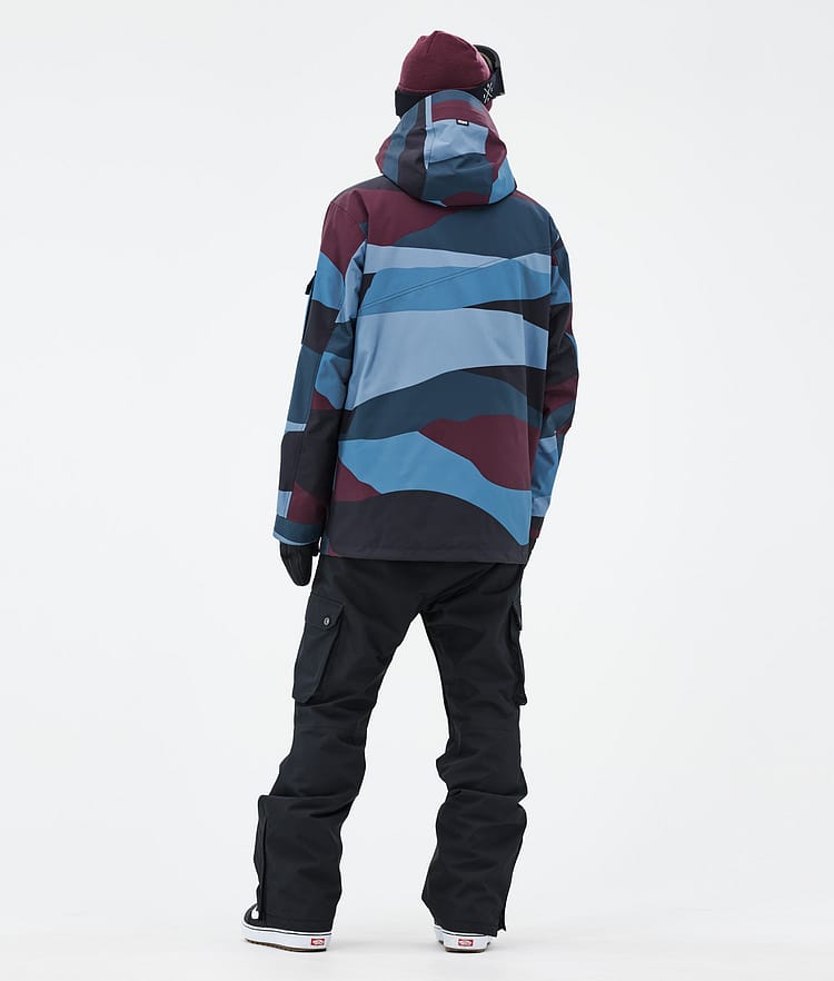 Dope Adept Snowboardjakke Herre Shards Burgundy Blue, Bilde 4 av 9