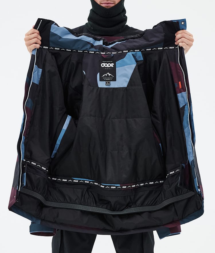 Dope Adept Snowboardjakke Herre Shards Burgundy Blue, Bilde 9 av 9