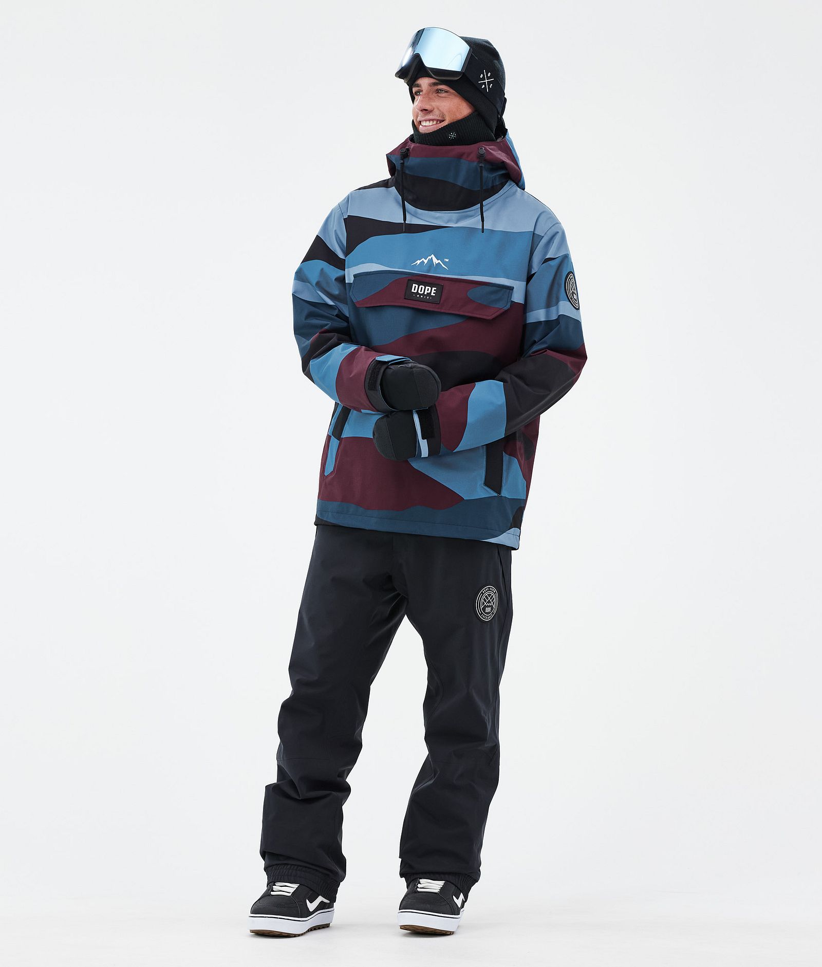 Dope Blizzard Snowboardjakke Herre Shards Burgundy Blue, Bilde 2 av 8