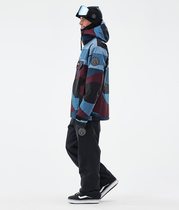 Dope Blizzard Snowboardjakke Herre Shards Burgundy Blue, Bilde 3 av 8