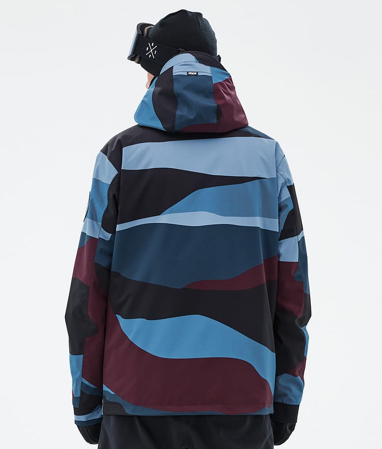 Dope Blizzard Snowboardjakke Herre Shards Burgundy Blue, Bilde 6 av 8