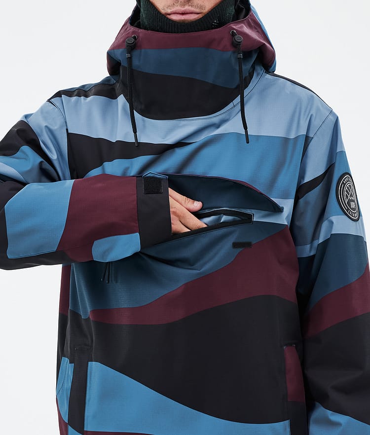 Dope Blizzard Skijakke Herre Shards Burgundy Blue, Bilde 8 av 8