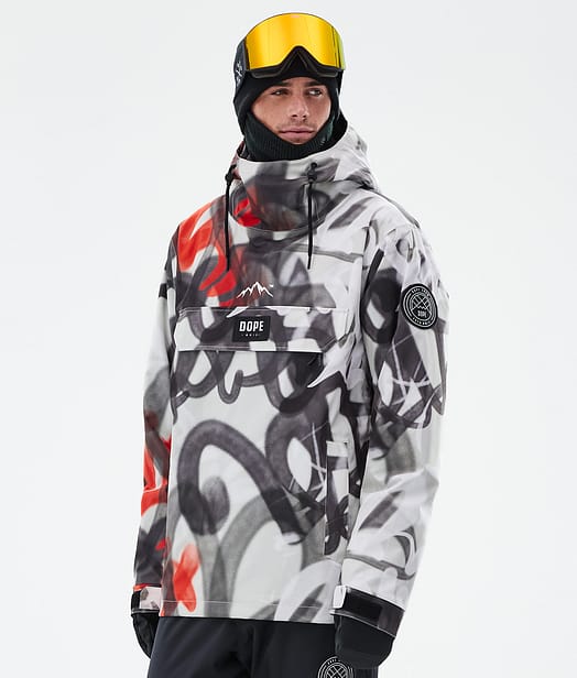 Dope Blizzard Snowboardjakke Herre Spray Black/Red