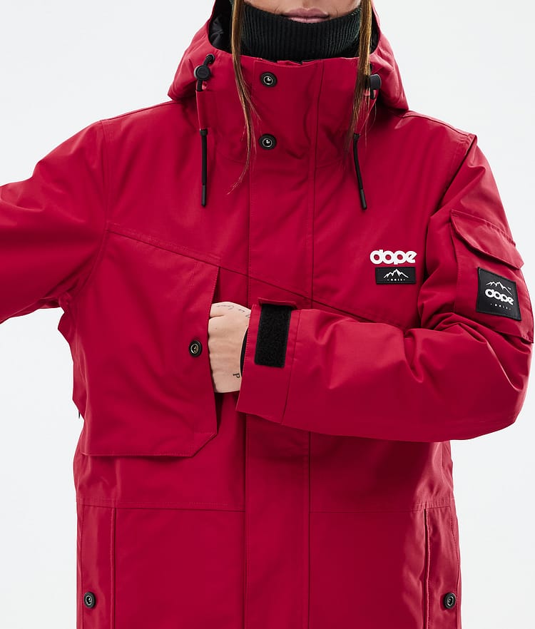 Dope Adept W Snowboardjakke Dame Deep Red, Bilde 8 av 9