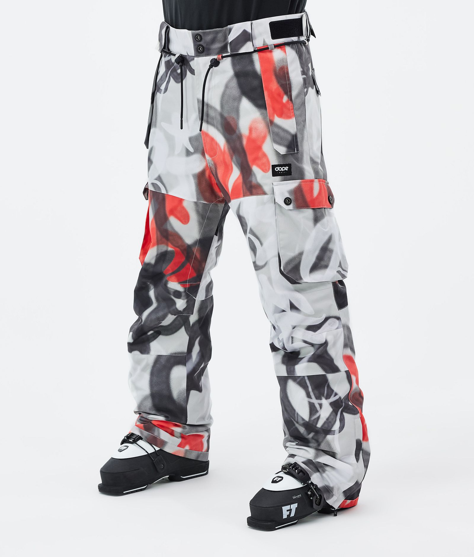 Dope Iconic Skibukse Herre Spray Black Red, Bilde 1 av 7