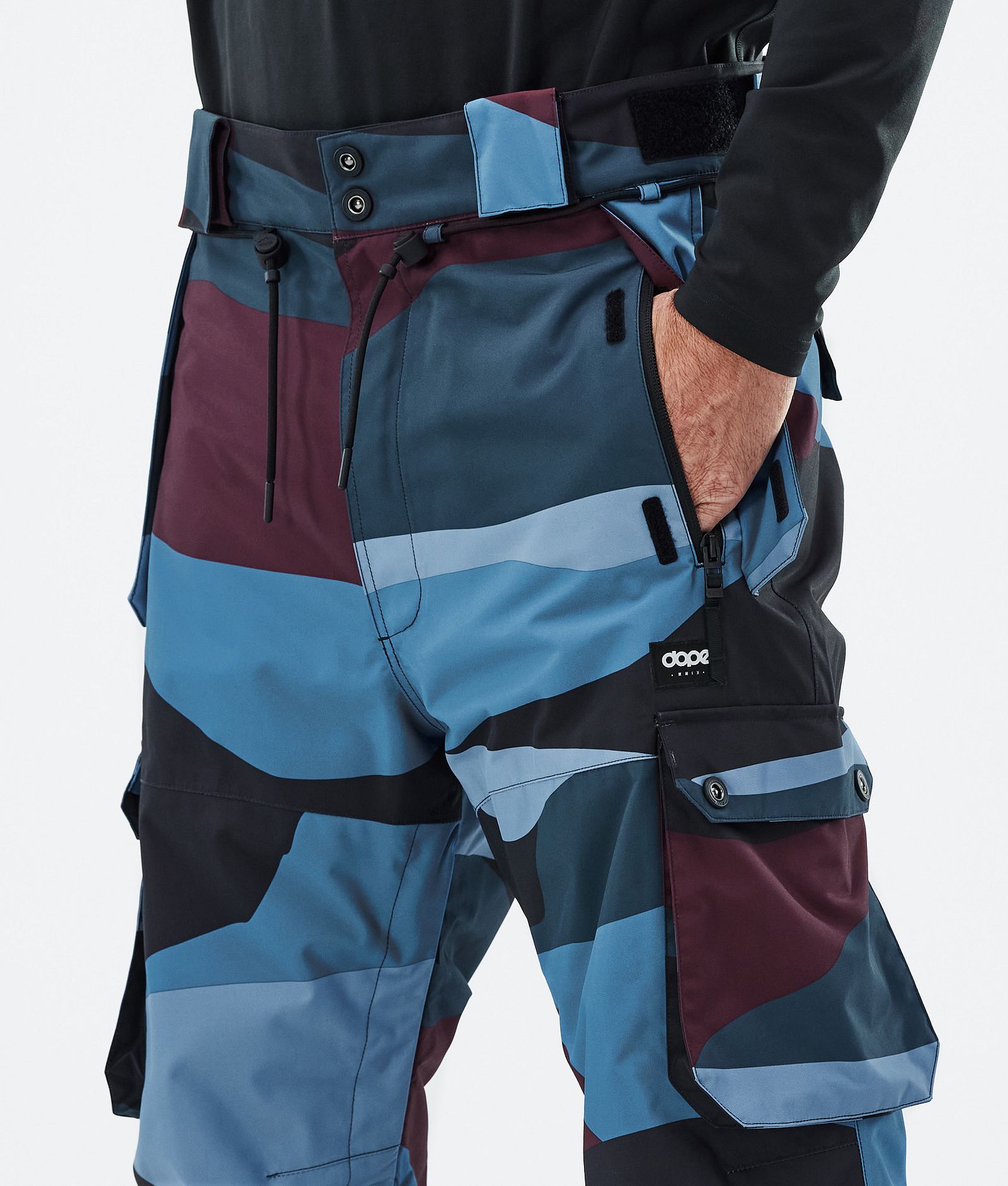 Dope Iconic Snowboardbukse Herre Shards Burgundy Blue, Bilde 5 av 7