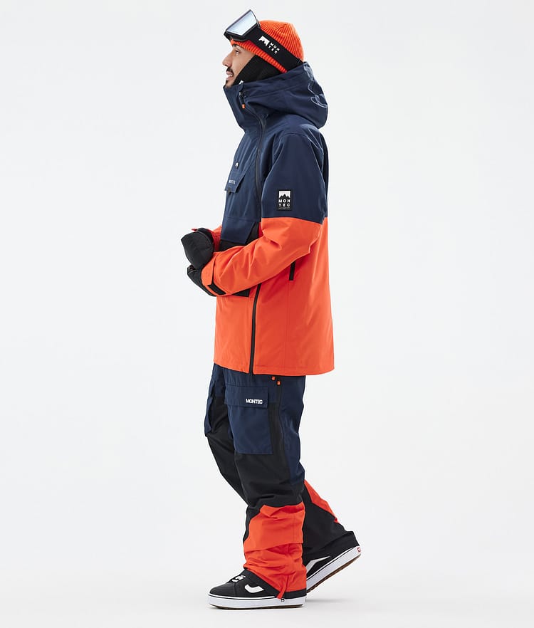 Montec Doom Snowboardjakke Herre Dark Blue/Black/Orange, Bilde 4 av 11