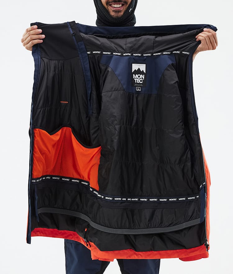 Montec Doom Snowboardjakke Herre Dark Blue/Black/Orange, Bilde 11 av 11