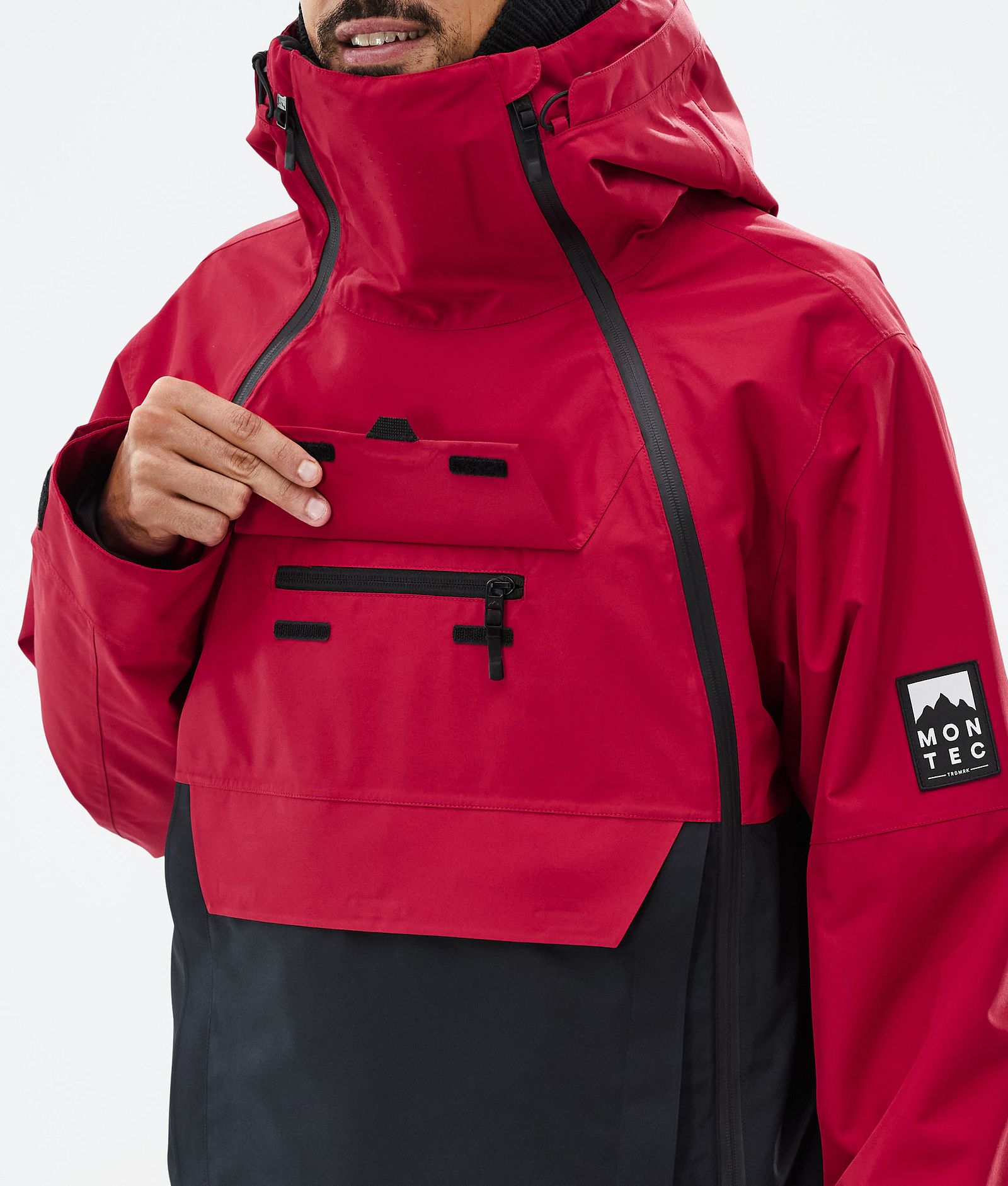 Montec Doom Snowboardjakke Herre Deep Red/Black, Bilde 10 av 11