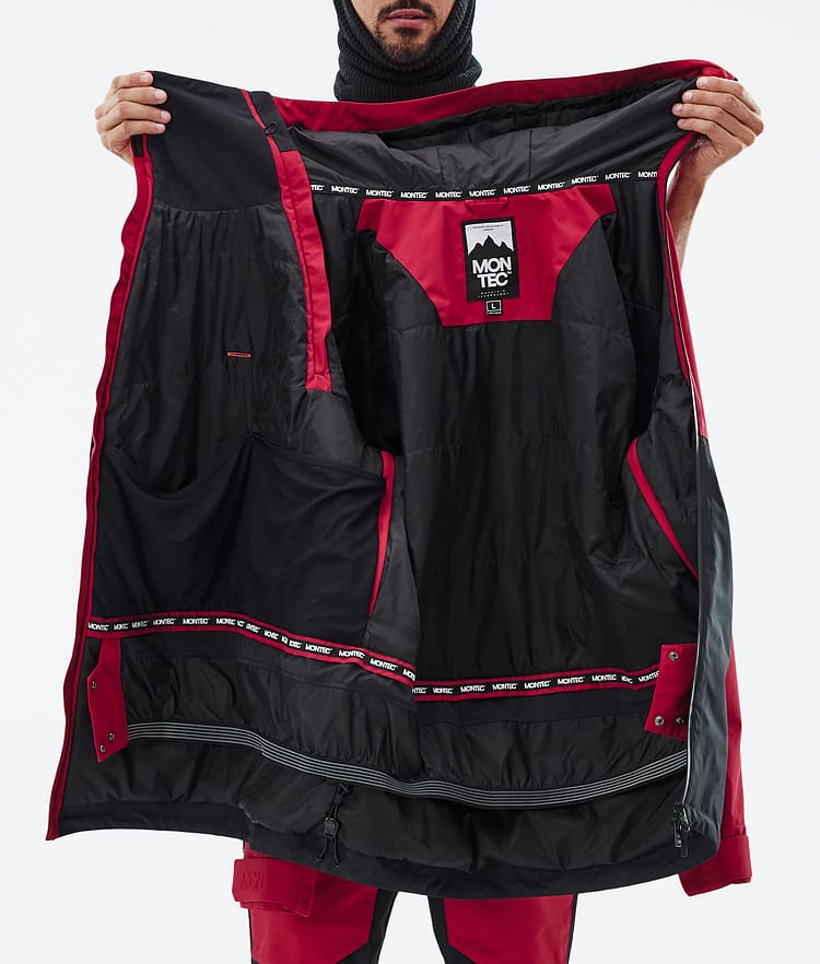 Montec Doom Snowboardjakke Herre Deep Red/Black, Bilde 11 av 11