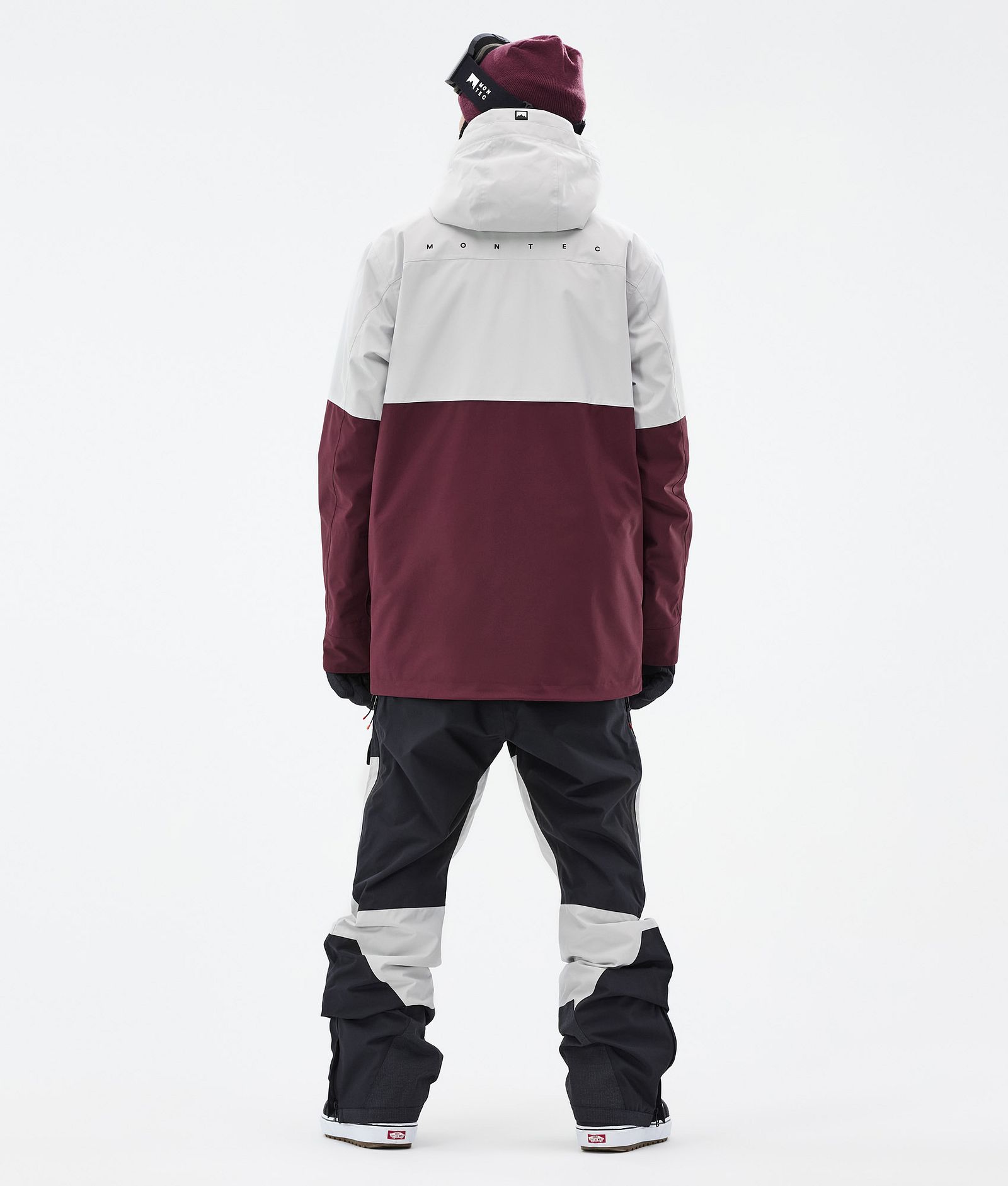 Montec Doom Snowboardjakke Herre Light Grey/Black/Burgundy, Bilde 5 av 11