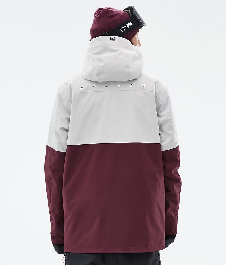 Montec Doom Snowboardjakke Herre Light Grey/Black/Burgundy, Bilde 7 av 11