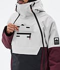 Montec Doom Snowboardjakke Herre Light Grey/Black/Burgundy, Bilde 10 av 11