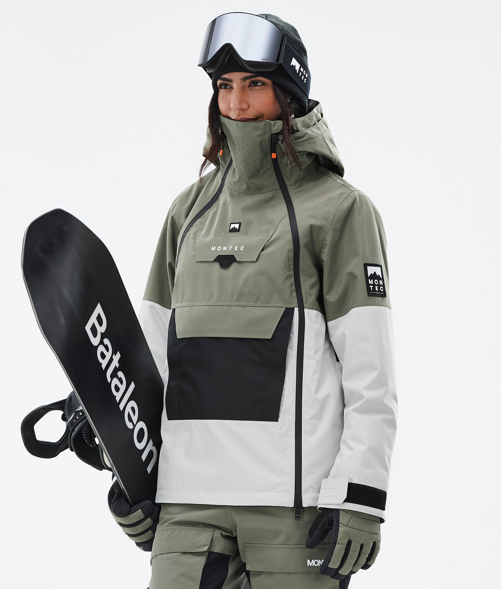 Montec Doom W Snowboardjakke Dame Greenish/Black/Light Grey, Bilde 1 av 11