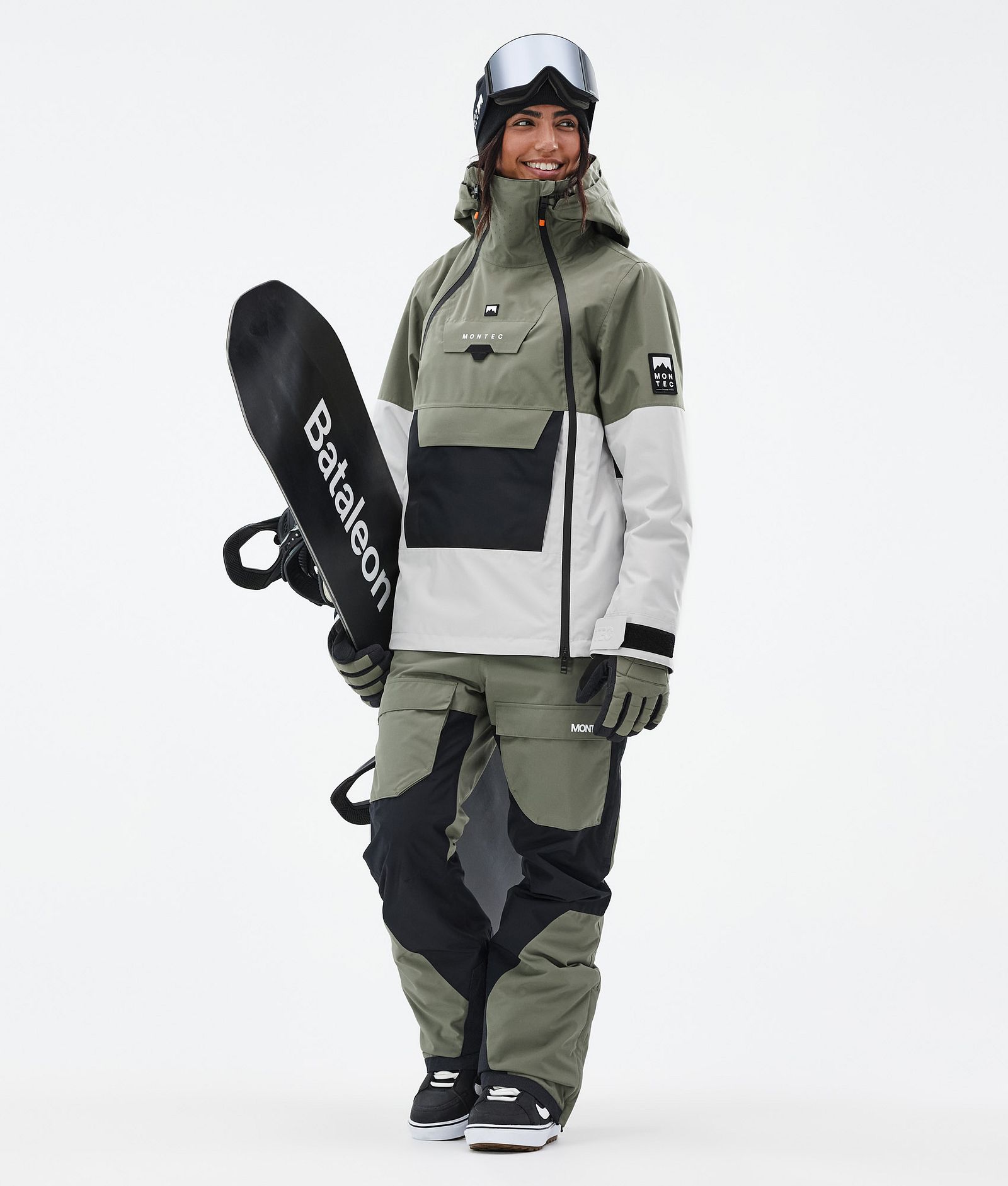 Montec Doom W Snowboardjakke Dame Greenish/Black/Light Grey, Bilde 3 av 11