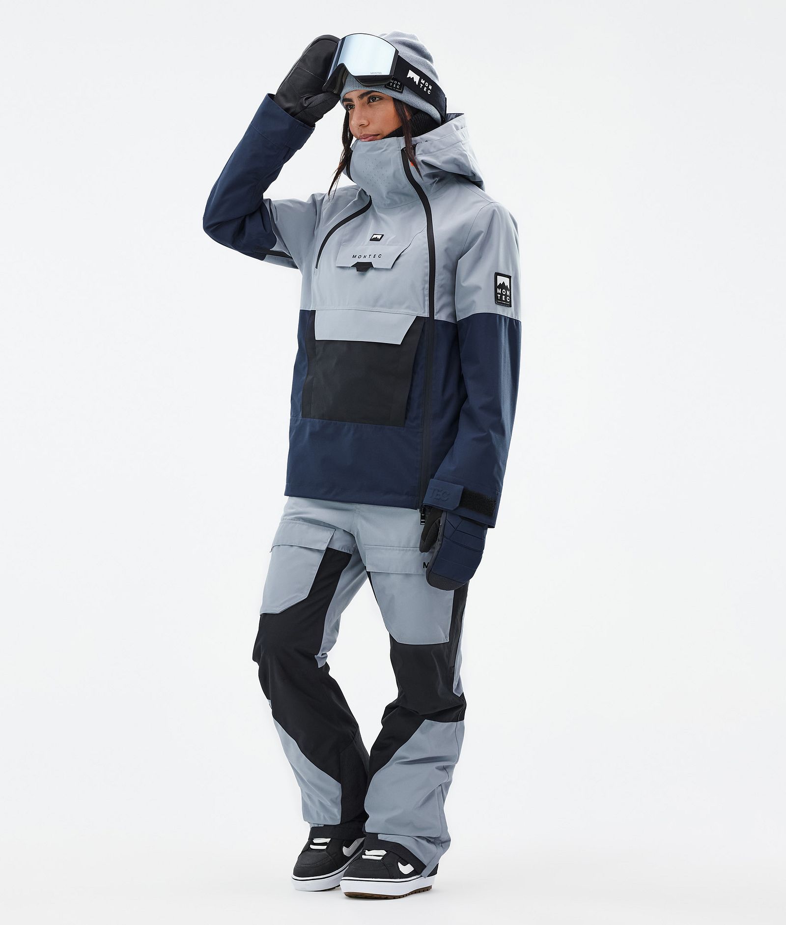 Montec Doom W Snowboardjakke Dame Soft Blue/Black/Dark Blue, Bilde 3 av 11