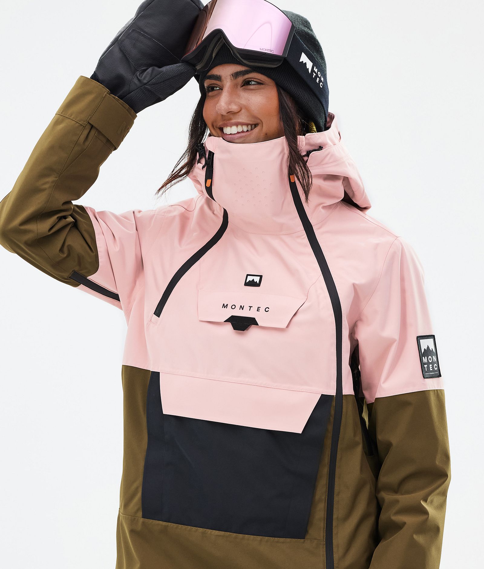 Montec Doom W Skijakke Dame Soft Pink/Black/Fatigue, Bilde 2 av 11