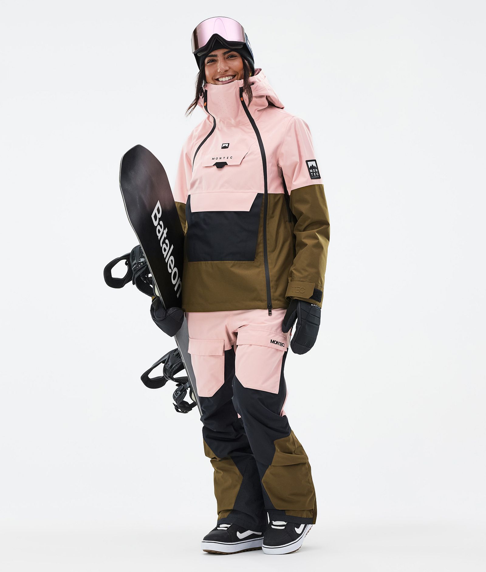 Montec Doom W Snowboardjakke Dame Soft Pink/Black/Fatigue, Bilde 3 av 11