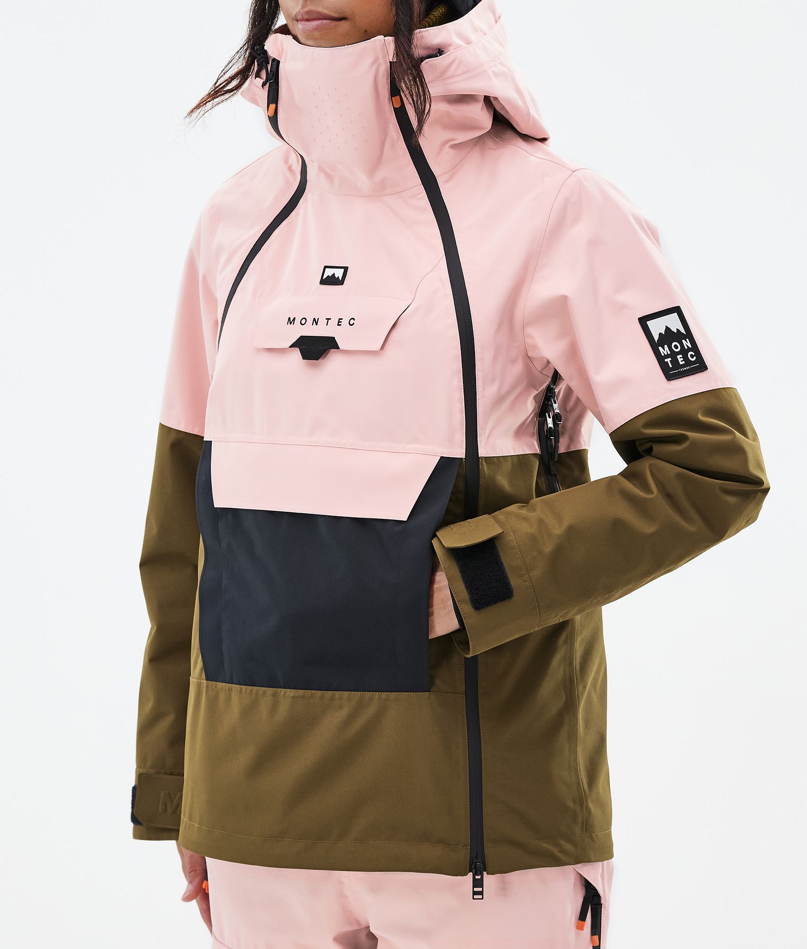 Montec Doom W Snowboardjakke Dame Soft Pink/Black/Fatigue, Bilde 8 av 11