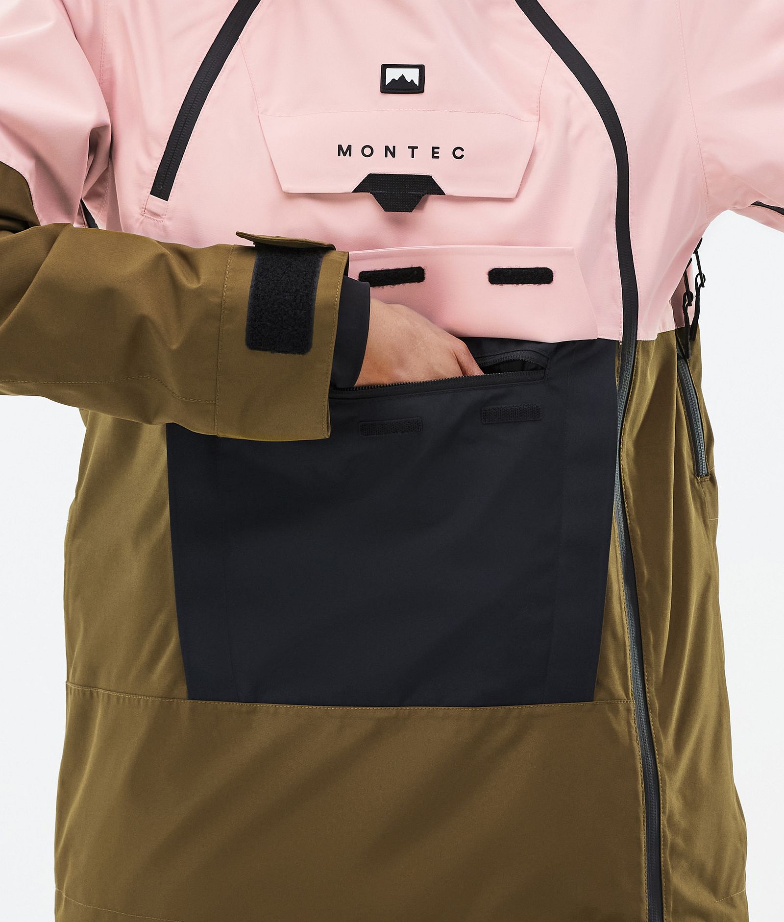 Montec Doom W Snowboardjakke Dame Soft Pink/Black/Fatigue, Bilde 9 av 11