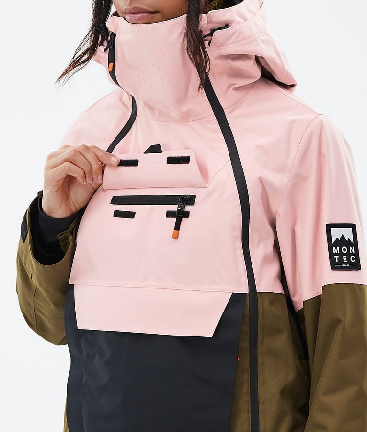 Montec Doom W Snowboardjakke Dame Soft Pink/Black/Fatigue, Bilde 10 av 11