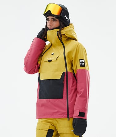 Montec Doom W Snowboardjakke Dame Yellow/Black/Light Red