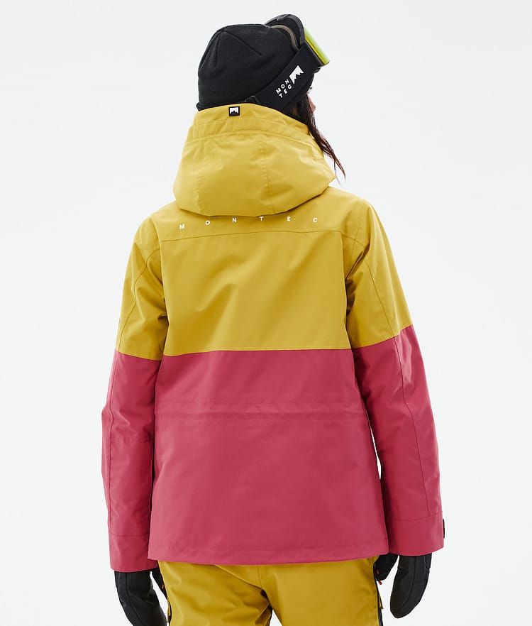 Montec Doom W Snowboardjakke Dame Yellow/Black/Light Red, Bilde 7 av 11