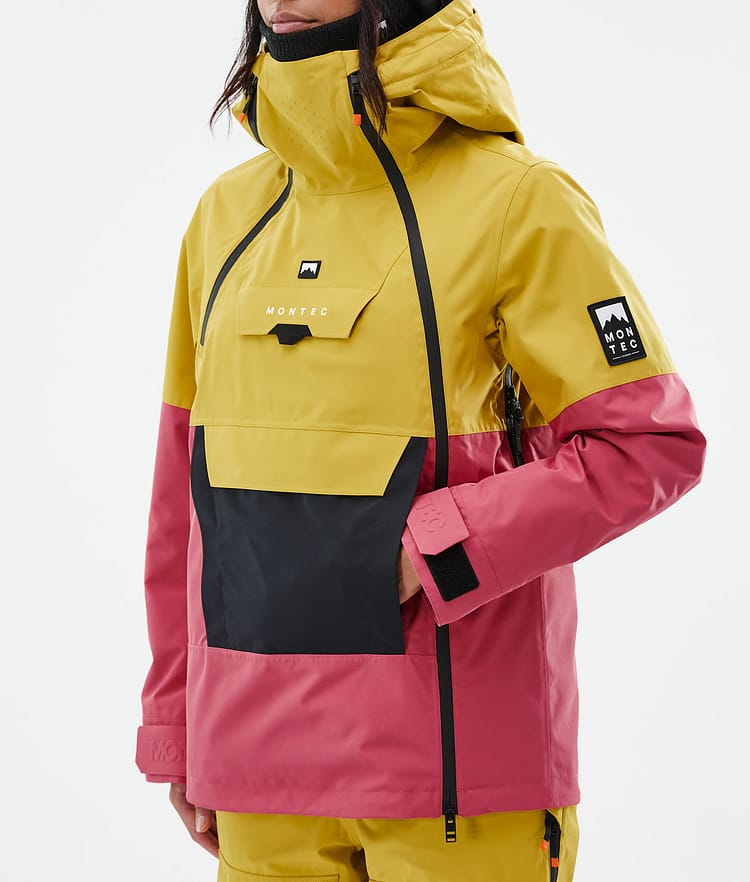 Montec Doom W Snowboardjakke Dame Yellow/Black/Light Red, Bilde 8 av 11